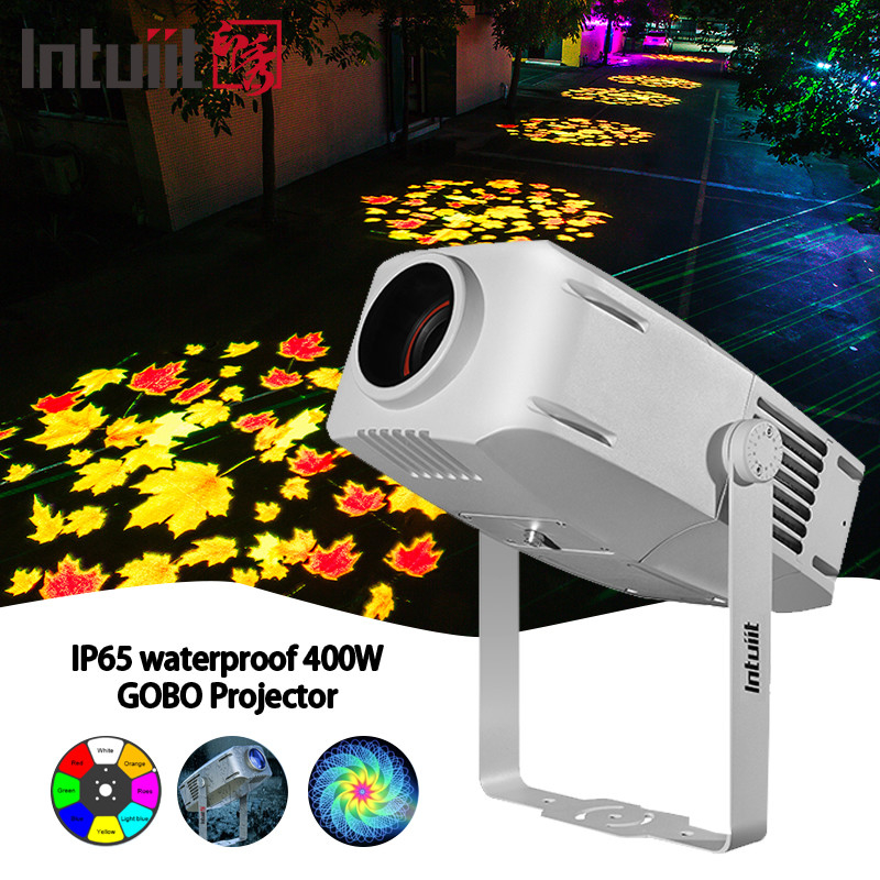 Niestandardowa 400W zewnętrzna IP65 wodoodporna obracająca się reklama Projekcja obrazu Lampa Gobo Projektor logo sklepu