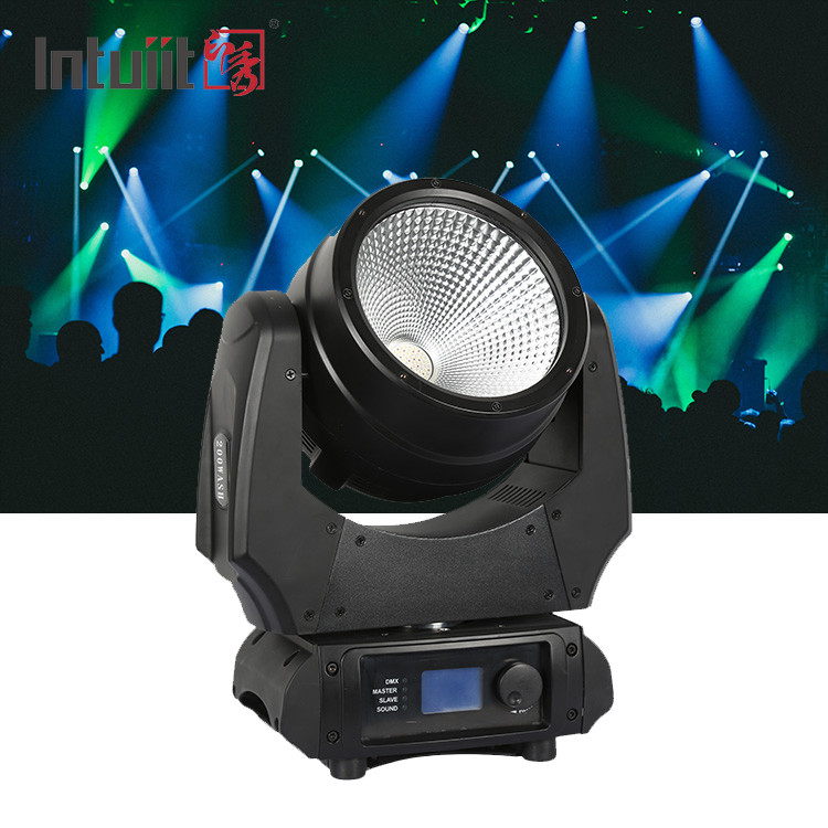 RGBW Ruchoma głowa LED COB 200W Beam Dj Event Concert Washer Ruchoma głowa światło sceniczne