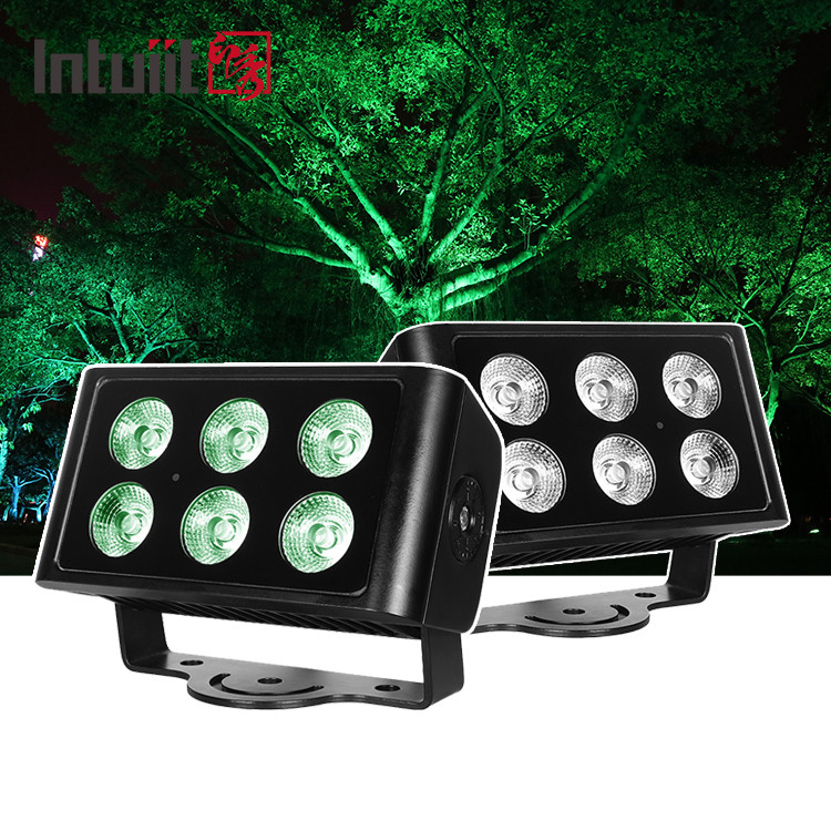 6x5w RGBW 4 w 1 LED Flood Light IP65 wodoodporny płaski reflektor Wydarzenia zewnętrzne Tło DJ Disco Stage Par Light