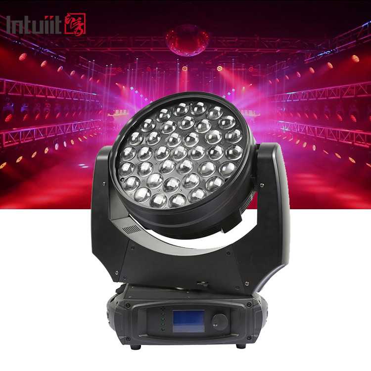 37x10W RGBW 4in1 Led Wash Stage Lighting DMX Profesjonalne światła DJ 370W Zoom Ruchomy światło głowy dla imprezy