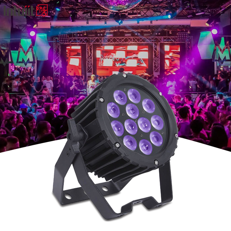Profesjonalny 12pcs 4in1 12x3W LED Outdoor Par Can Light Oświetlenie sceniczne RGBW Aluminium Alloy DJ Wasch Par Nightclub Light