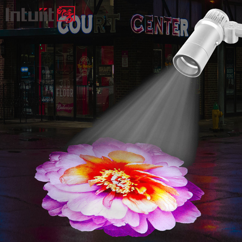 Niestandardowe 60W IP65 LED Gobo Logo Projektor wodoodporne zewnętrzne światła reklamowe z aluminium