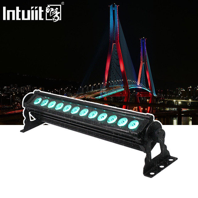 Zewnętrzne wodoodporne światło krajobrazowe LED ścianka myjnik DMX 12X3W RGB ścianka liniowa lampa