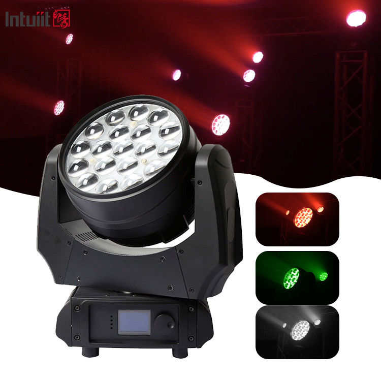 19x15w Rgbw 4in1 Led Head Zoom Wasch Stage Lighting Beam Led Head Light
