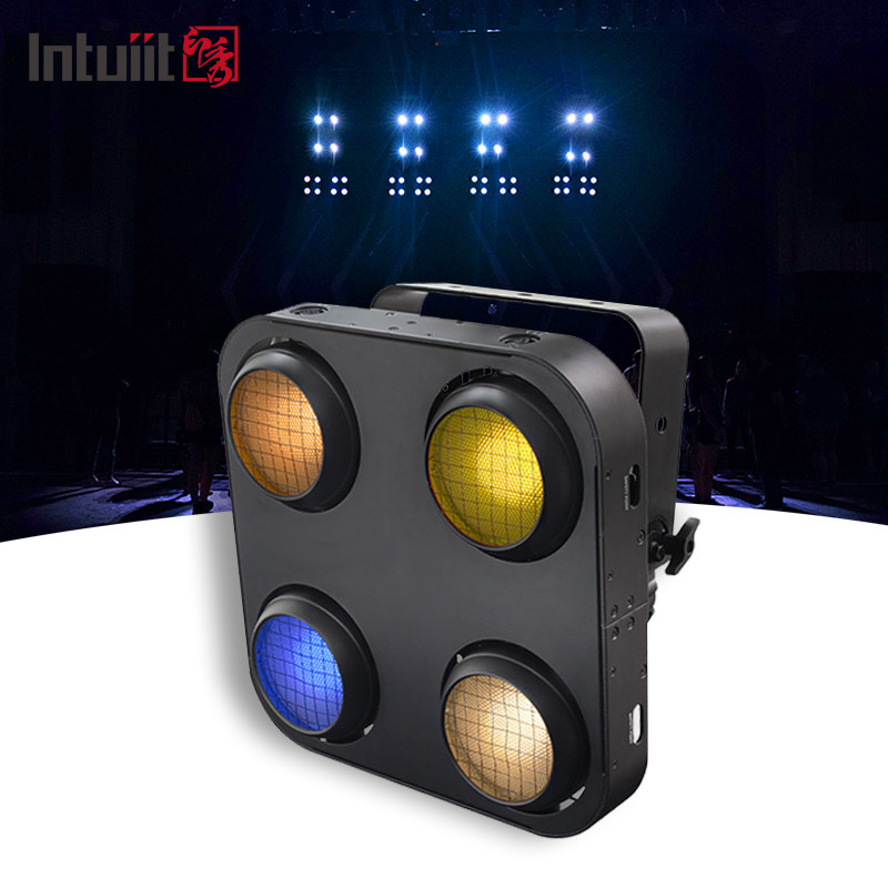 Ip65 4x90w Bursztyn+Ciepły biały RGB Led Cob Publiczność Ślepa Światło na zewnątrz wodoodporne 4 oczy