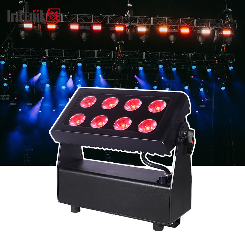 8x15w RGBW DMX512 IP65 wodoodporny DJ Ślub Scene City Kolorowy pralka ścienna zewnętrzna LED Flood Wash Light