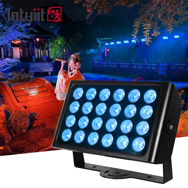 Wodoszczalny IP65 Kolor miejski DMX512 24x10w RGBW Zewnętrzny Led Wall Washer Światło powodziowe