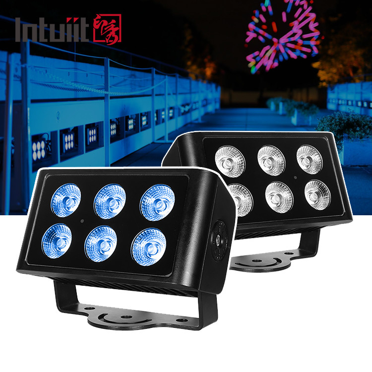 Fasady budynku 6x5W IP65 LED Architektoniczne oświetlenie dekoracyjne Wąska lampa kwadratowa zewnętrzne reflektory reflektory