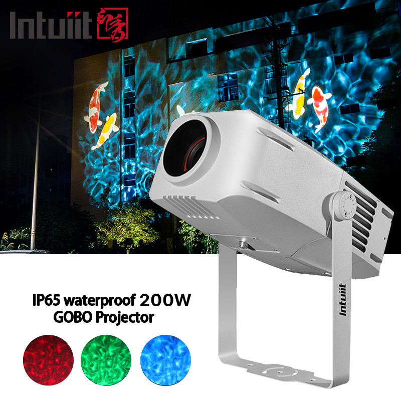 200W Woda otwarta na zewnątrz Gobo Wave Blue Dynamic Ripple Stage Effect Logo Gobo Light Led Projector
