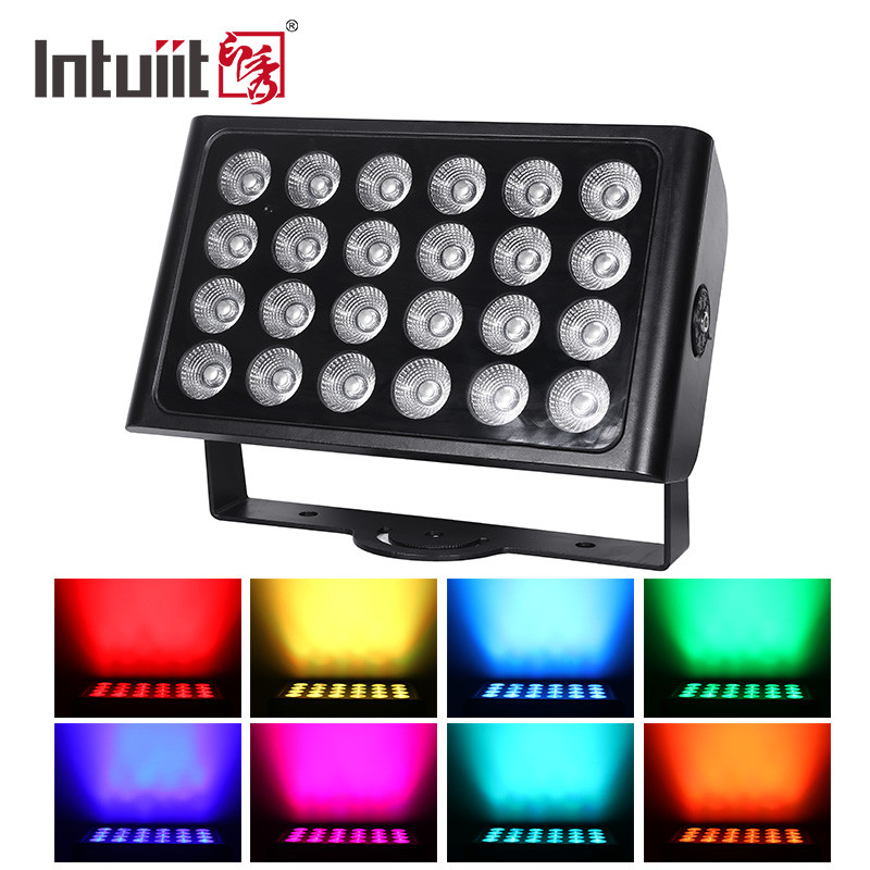 Lampki sceniczne LED zasilane bateryjnie 8 × 15W RGBW z pilotem