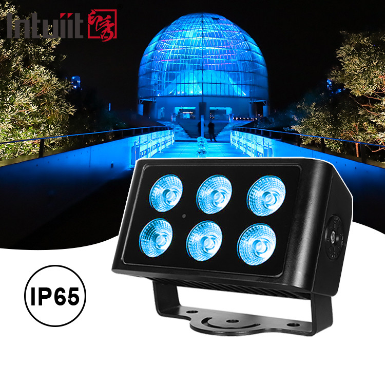 6x5W 4in1 RGBW LED DMX Światła ścienne IP65 zewnętrzne LED światło kolorowe dla miasta