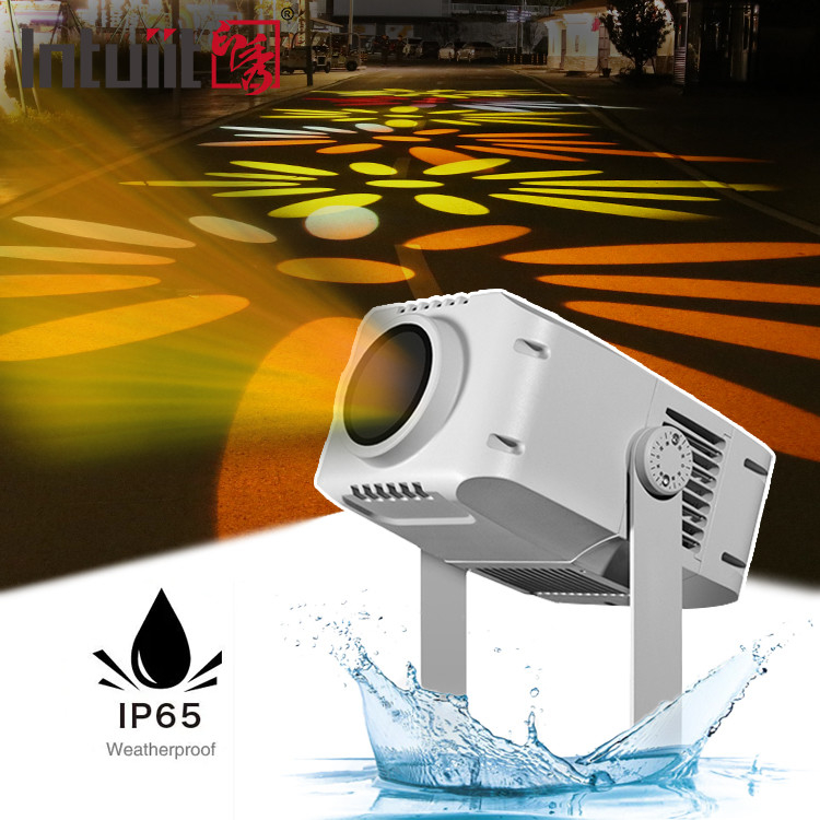 100W Reklama zewnętrzna LED Gobo Logo Projektor światło obracające się wodoodporne DMX512 Control Projektor aluminiowy wiązki IP65