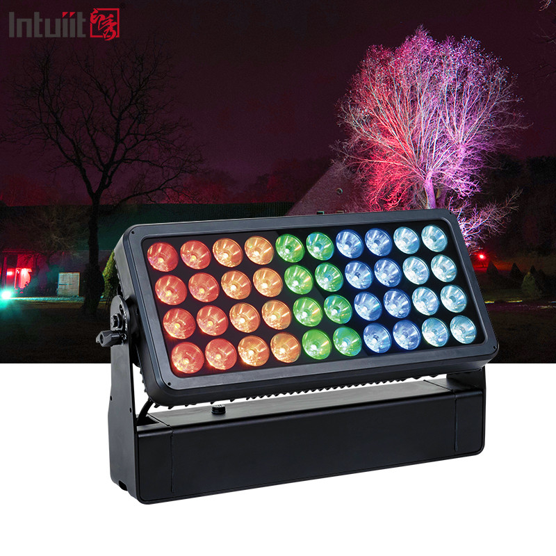 Oświetlenie na zewnątrz DJ Wydarzenia Oświetlenie na zewnątrz IP65 Citycolor Ściana do mycia ścian Stage 40X10W RGBW 4 w 1 LED Ściana do mycia ścian Światło kolorowe miasta