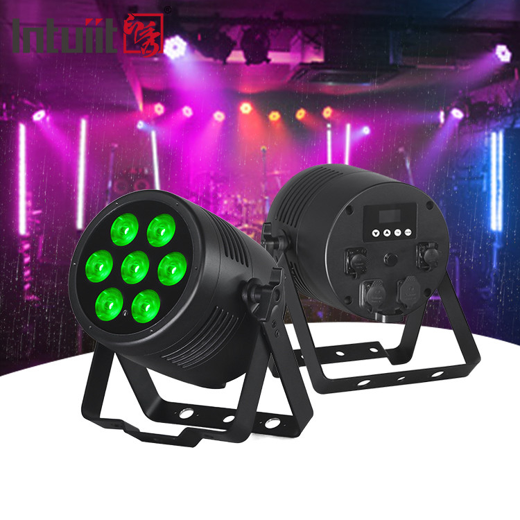 Zewnętrzne wodoodporne Rgbwa-uv 7x20W Dmx Led Par Can Light For Outside Stage Landscape