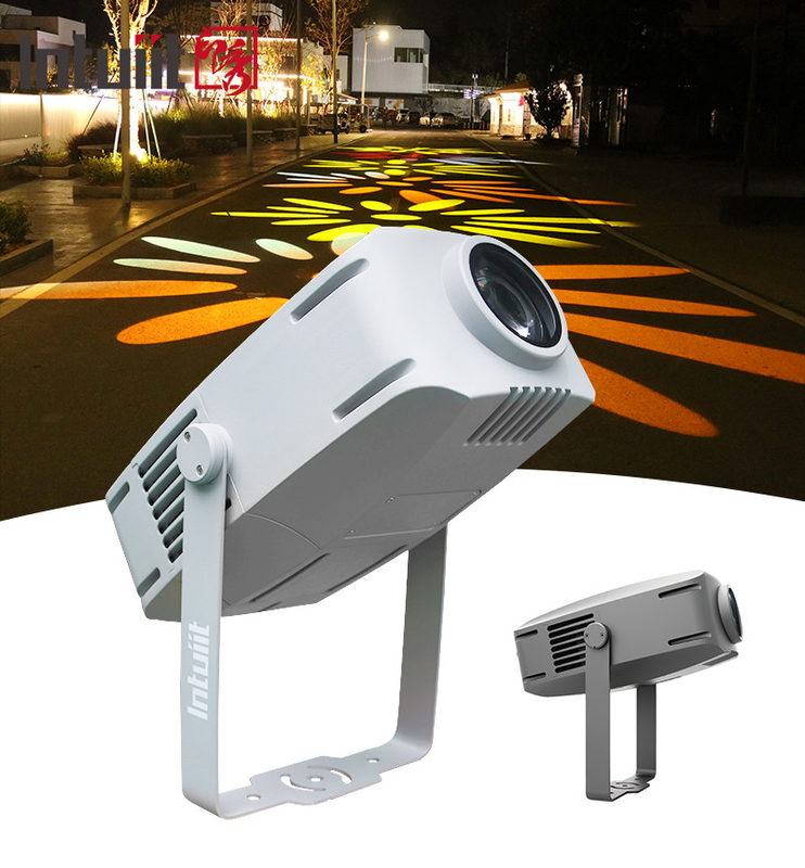 Zewnętrzny projektor Gobo 200w Projektor reklamowy obracający się Led wodoodporny IP65 Logo Gobo Projektor światło