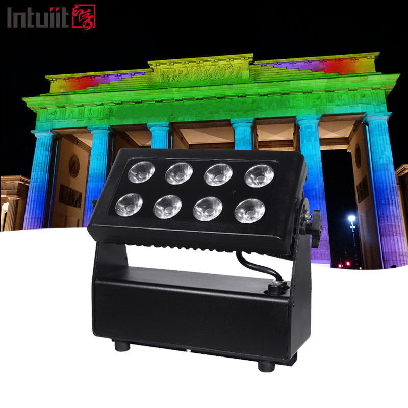IP65 wodoodporny 8x10w bezprzewodowy zasilany baterią Par Uplight Dmx Stage Led Wall Washer Light