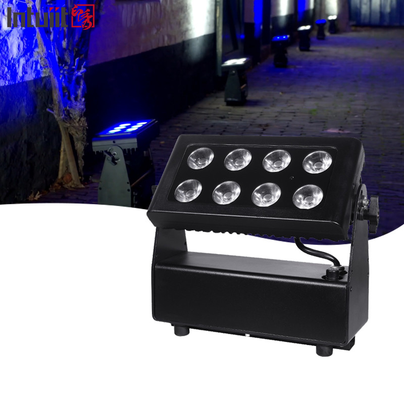DMX512 8x10w RGBW 4in1 IP65 wodoodporny DJ Ślub Scene City Wall Washer Outdoor LED Wash Flood Light