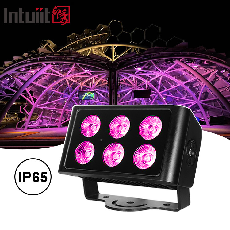 6x5W 4 sztuk LED Beads Outdoor Square IP65 wodoodporny DMX Stage Light Flood Light RGBW 4 w 1