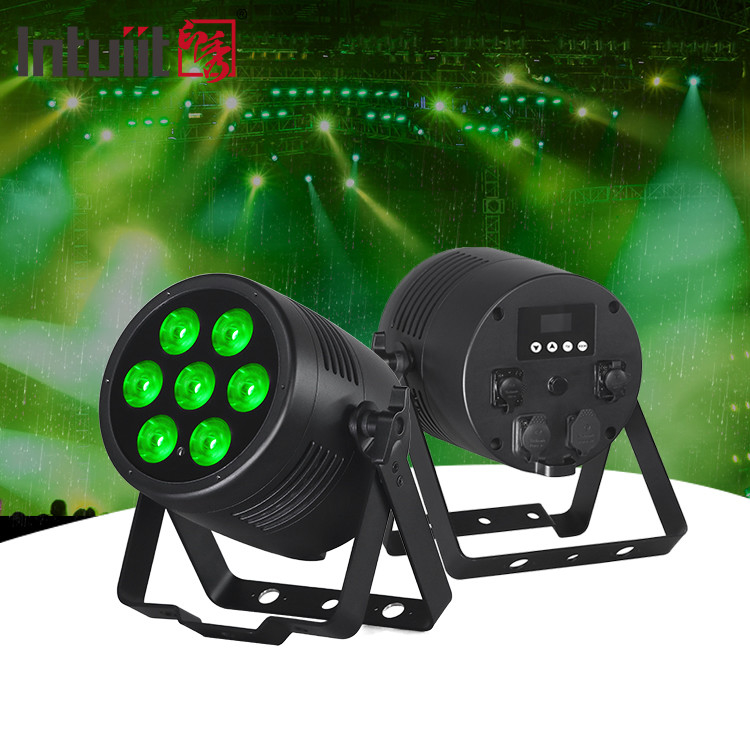 Bezprzewodowy bezprzewodowy DMX zewnętrzny 7x20W RGBWA UV 6in1 IP65 LED Par Light Uplight Zewnętrzny