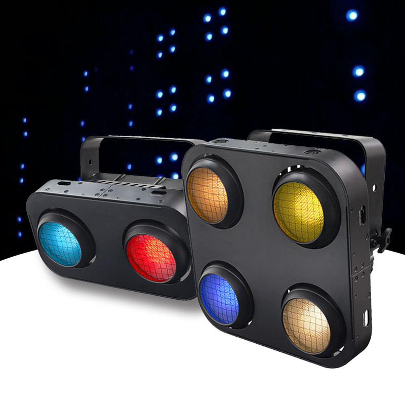 200W Cob LED Par Can Stage Light Ciepłe białe lub RGB 2 oczy LED Blinder Light DMX Światła publiczne