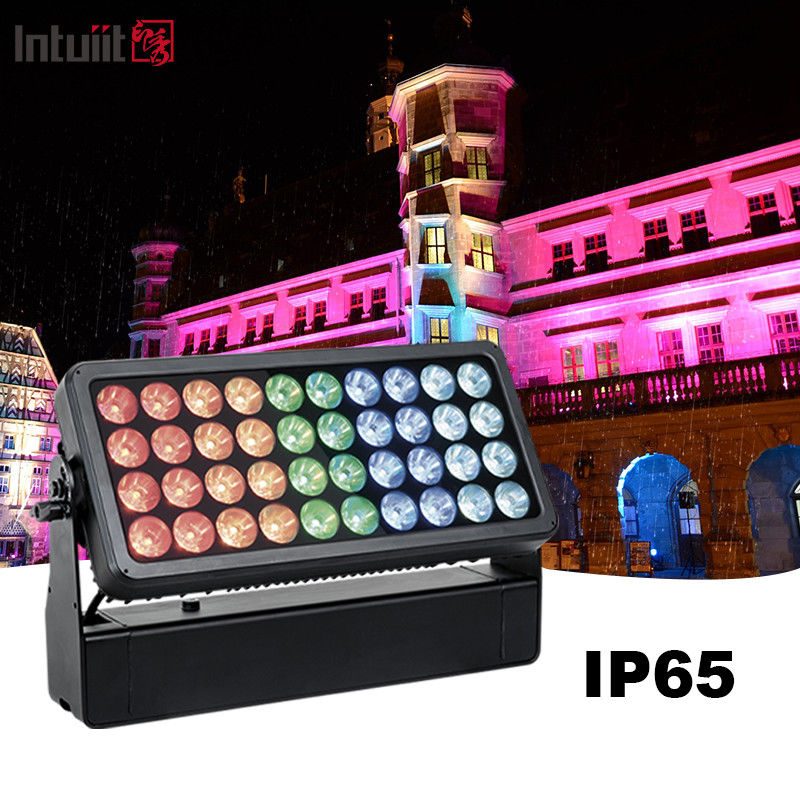 Zewnętrzne 40*10W RGBW LED City Color Light Beam Efekt zmywarki Strobe Efekt wodoodporny zmywarka ścienna Światła powodziowe IP65 DMX512 Tryb sterowania