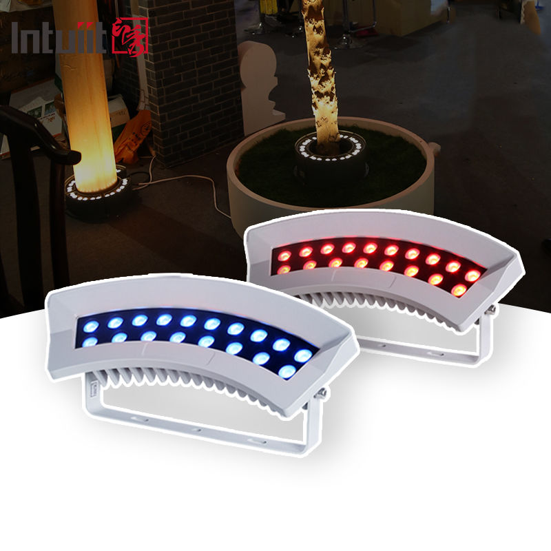 RGBW 36W Zewnętrzna Ogród LED Obejmująca Drzewo Lampa IP65 Wodoodporna Kolorowa Lampa Punktowa Aluminium Obejmująca Drzewo Lampa