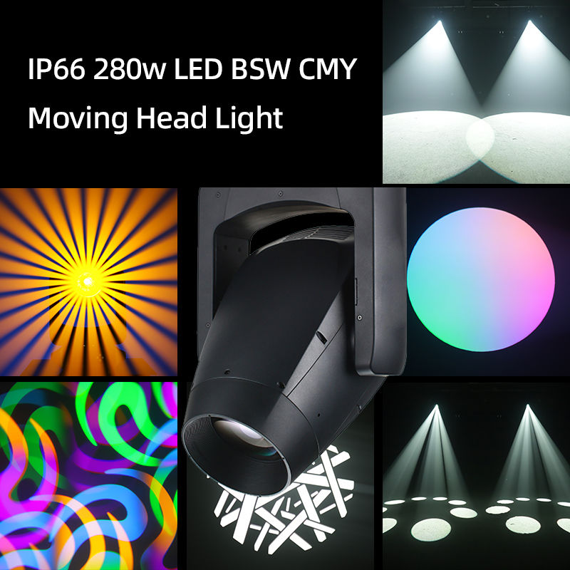 Profesjonalne IP66 LED 280W Beam Spot Wash CMY Przenoszące się światła głowicowe dla DJ Disco Bar Club Stage Show Equipment Lights