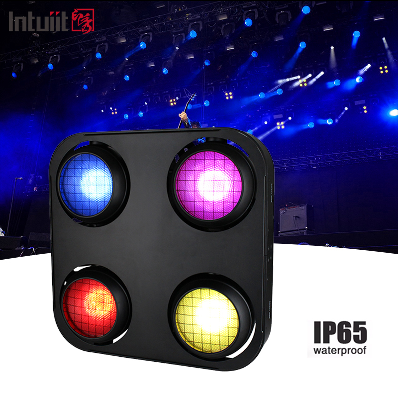 IP65 2w1 Bursztynowy i Ciepły Biały Wodoodporny Reflektor Sceniczny COB 4x90W 4-Oczkowy Reflektor LED COB Dmx512 dla Widowni
