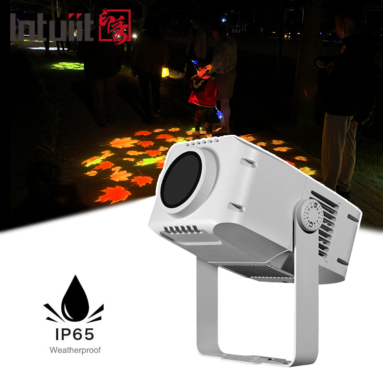 Zewnętrzny Projektor Gobo 100W Reklamowy Projektor Obrotowy LED Wodoodporny IP65 Światło Projektora Logo Gobo