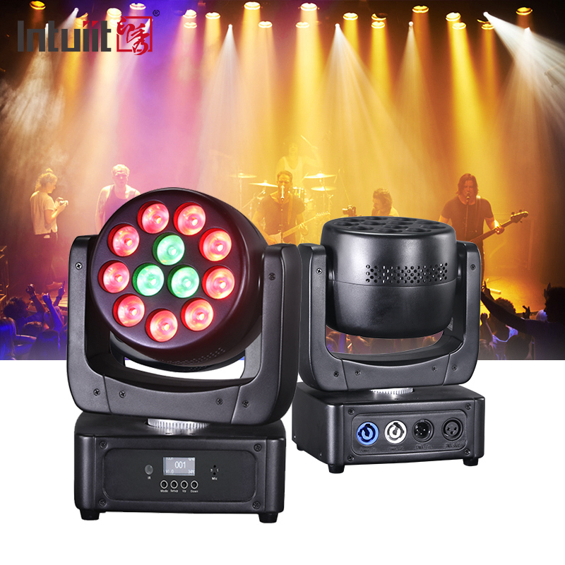 12x8W RGBW Color Mini for Moving Head Beam Wash Stage Light LED DMX Moving Head Lights for Church Party Venue DJ Shows