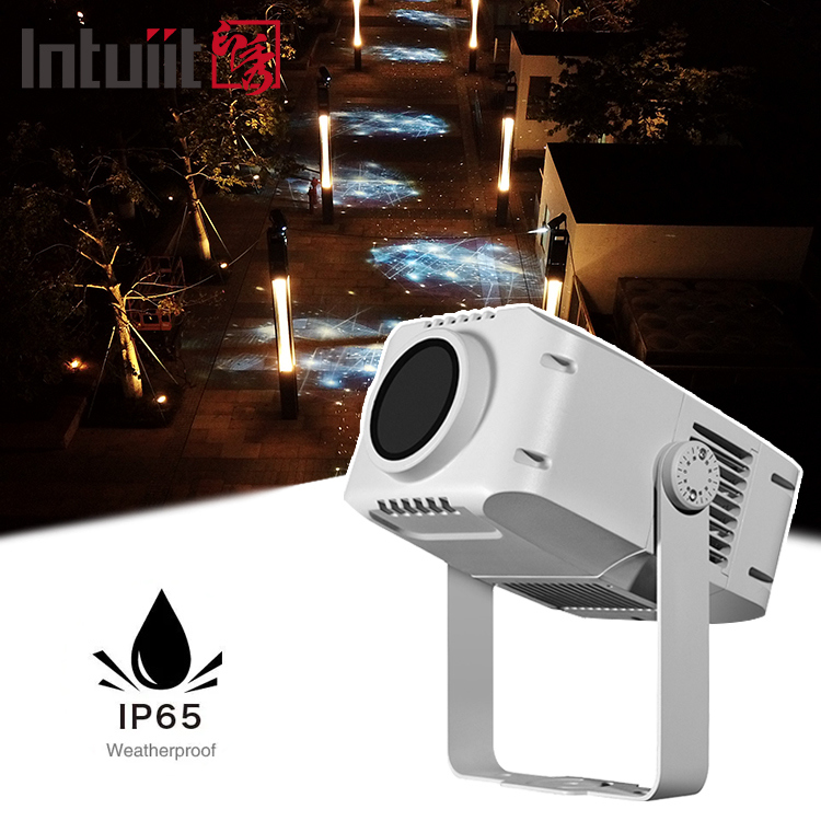 100W Outdoor Advertising LED Gobo Logo Projector Light Rotating Waterproof DMX512 Control Aluminum Beam Projector IP65 Rated
