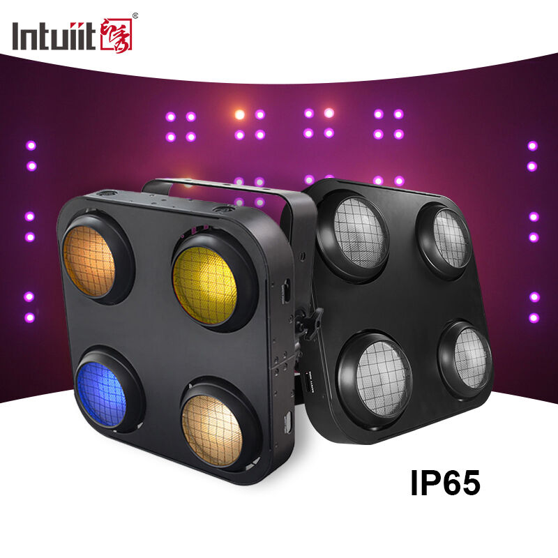 400W wodoodporne 4 oczkowe lampy z RGB ciepłe białe kolory bursztynowe dla sceny LED oczko IP65 Publiczność