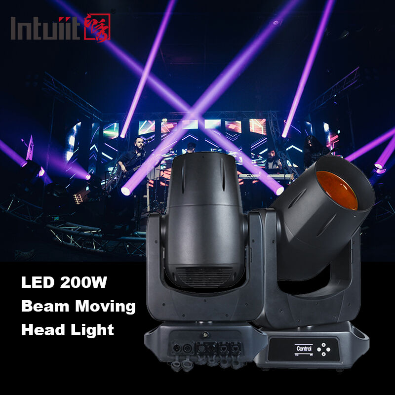 LED 200W Stage Light Beam 9 Rotating Gobos 12 Kolorów z DMX512 Oświetlenie na imprezę weselną