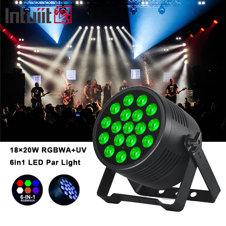 Oświetlenie zewnętrzne IP65 wodoodporne 18x20W LED Par RGBWA+UV 6 w 1 DMX512 Światło do mycia na wesela impreza dyskoteka wydarzenie fasada budynku
