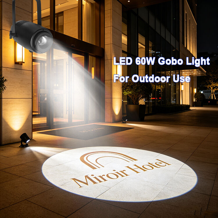 Reklama zewnętrzna Logo Gobo Projektor 60W LED IP65 wodoodporny dla hoteli Restauracja Budynek sklepu