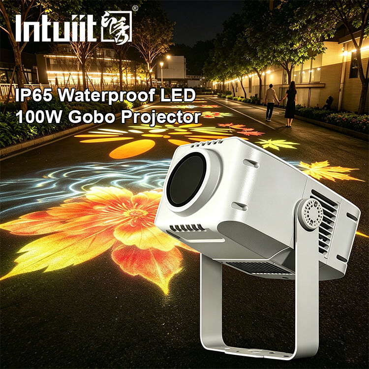 Projektor Logo Gobo 100W — IP65 DMX512 do użytku zewnętrznego z niestandardowym wzorem projekcji do reklam, budynków i wydarzeń