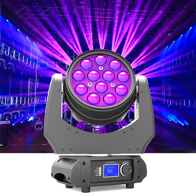 DMX Zoom Wash Moving Head Stage Light 12x10W 60 ° Kąt świecenia IP20