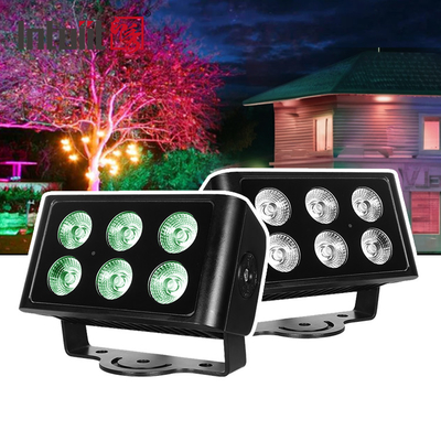 6x5W IP65 wodoodporny RGBW 4IN1 zewnętrzny krajobrazowy światło LED DM512