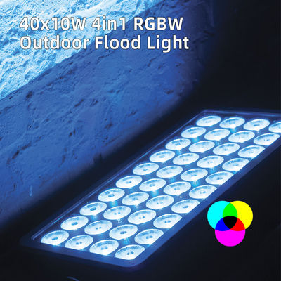 Światło do mycia ścian 40x10W RGBW 4-w-1 wodoodporny reflektor dla City Stage Park Aluminium Wash Led Lighting