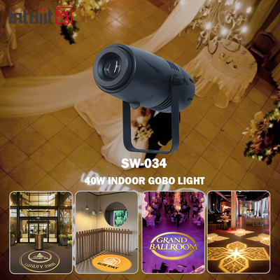 40w Reklama komercyjna w pomieszczeniach Gobo Projektor Lampa LED logo Projektor podłogowy