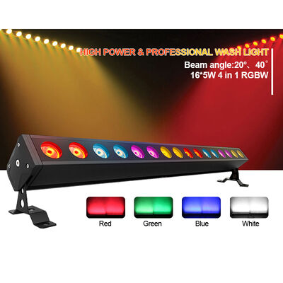 16X 5W RGBW LED Wall Wash Bar DMX512 Control Liniowe światło dla DJ Garden IP65 DMX512 Control