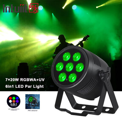 Reflektor LED 7*20W RGBWA-UV 6-IN-1 IP65 wodoodporny Par LIghtsMX sterowanie zewnętrzne oświetlenie sceniczne Par dla parku rozrywki