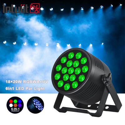 Zewnętrzne IP65 wodoodporne LED Par Light 18x20W RGBWA UV 6in1 Profesjonalne oświetlenie do mycia sceny DMX DJ Can for Events Stadion Club