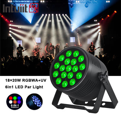 Oświetlenie zewnętrzne IP65 wodoodporne 18x20W LED Par RGBWA+UV 6 w 1 DMX512 Światło do mycia na wesela impreza dyskoteka wydarzenie fasada budynku