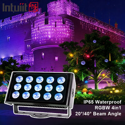 Profesjonalne IP65 wodoodporne światło halogenowe LED 15x5W RGBW 4 w 1 krajobraz zewnętrzny światło punktowe aluminium architektoniczne światło myjące