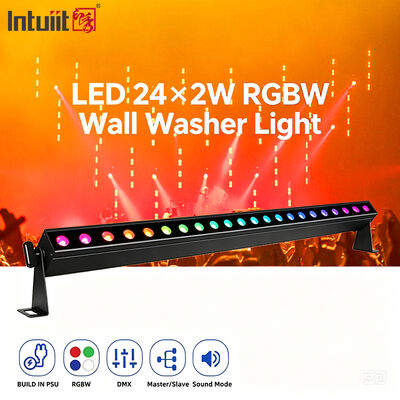 Indoor Linear LED Wall Washer Bar | 24x2W RGBW 4-in-1, DMX512 Wash Light for Theaters, Museums & Exhibitions