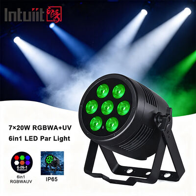 7x20W RGBWA + UV 6-w-1 IP65 zewnętrzne światło LED PAR