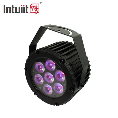 Mini Led Flat Par Light 7 * 3W RGBW z pilotem Dmx dla Dj Night Culb