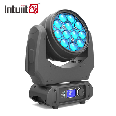 Profesjonalne wnętrze Led Zoom Wasch Moving Head 12x10w Rgbw 4in1 Led Moving Wash Stage Dj Bar Lights